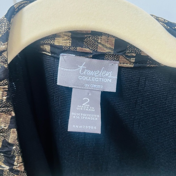 Perfect gold and black blazer from the Traveler Collection from Chico's size 2 - Picture 3 of 5